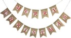 Merry Christmas Burlap Garland / Banner - Christmas Party Winter Snowflake Sign
