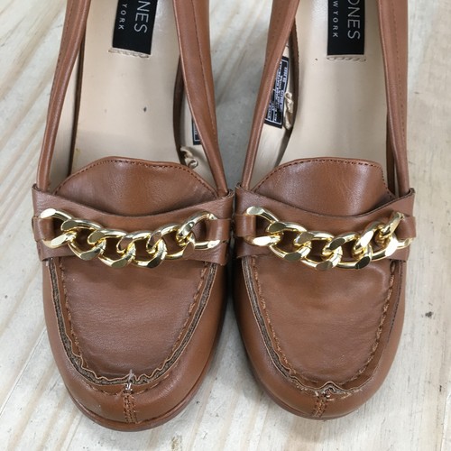 Jones New York Heels Womens 5.5 M Cyri Casual Slip On Moc Toe Loafer Pumps Brown - 第 7/21 張圖片