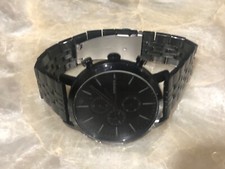 Fossil BQ2330 Men's Luther Black Stainless Steel 44mm Case Chronograph Watch