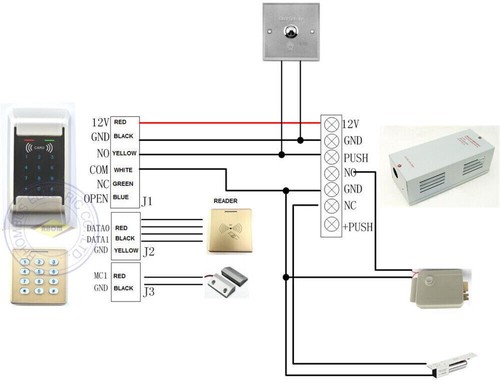 2k Benutzer Metallgehäuse RFID Standalone Zugangskontrolle EM 125Khz Karte Tastatur Pin Code - Bild 11 von 12