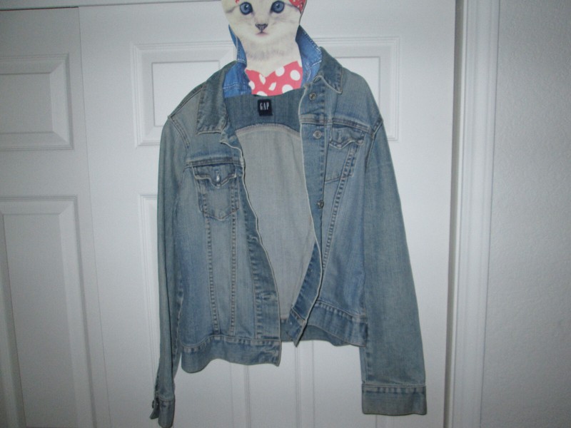 VINTAGE 90's Gap Denim Jean Trucker  Wash Stretch Jacket Size L
