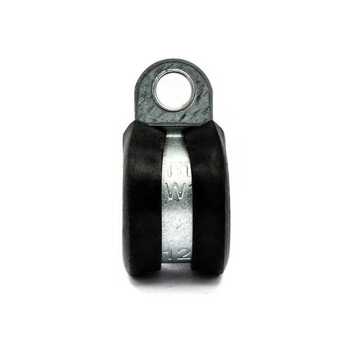 Rubber Lined Cable Pipe P Clips - 12mm Wide W1 Zinc Plated Steel - Pks 5/10/25 - Picture 4 of 4