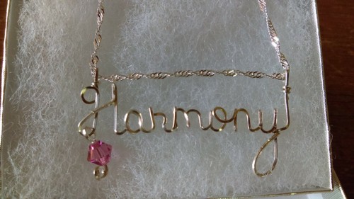 HARMONY wire name necklace, in your 