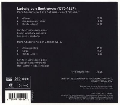 BEETHOVEN: PIANO CONCERTOS NOS. 3 & 5 