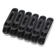 6 Strings Heavy Duty Individual Bass Bridge Single String Bridge Saddles Black