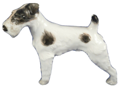 Augarten Porzellan Hund Terrier Figurine Figur Porzellan Hund Figur Wien Vienna