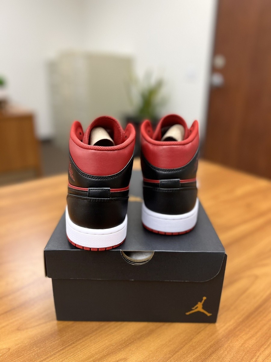 Nike 554724-660 Re-Issued Air Jordans, 12.5 Jordan 1 Mid Reverse Bred (2021) Shoes 554724-660 | eBay main image 4