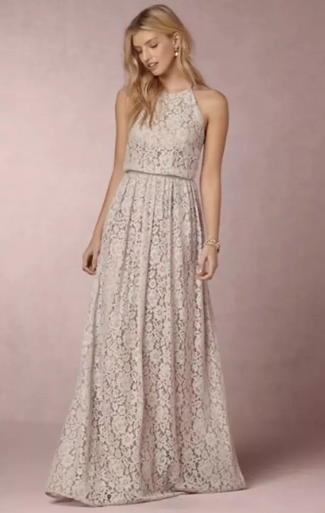 Blue lace maxi dress online