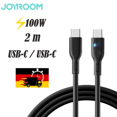Ladekabel / Datenkabel USB-C zu USB-C Joyroom 100W 2m Schnellkabel Schwarz