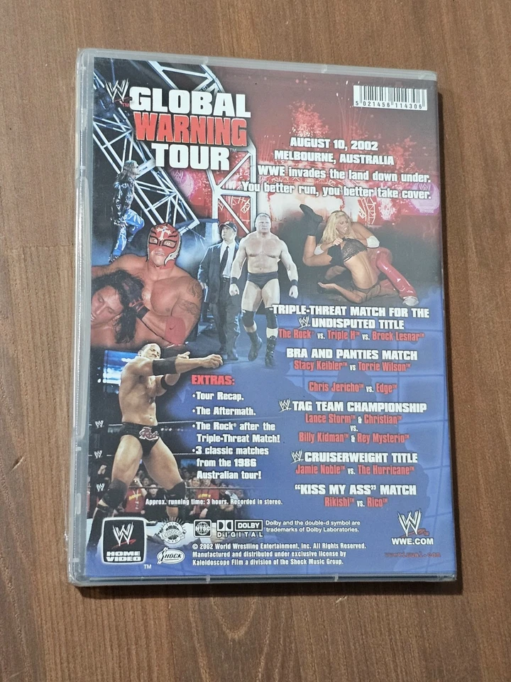WWE Global Warning Tour Melbourne DVD All Regions NTSC 2002 NEW SEALED - Image 2 of 2