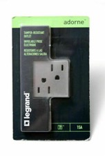 Legrand Adorne 15A Tamper-Resistant Outlet - Magnesium Finish (ARTR152M4)