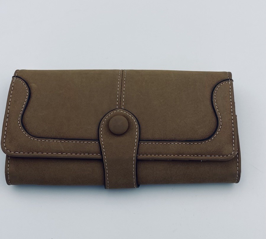 Tan Unbranded Snap Button Large Capacity Wallet F… - image 1