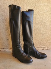 Bottes hautes noires Tattini cuir italien pour femme pointure 9 1/2 9,5