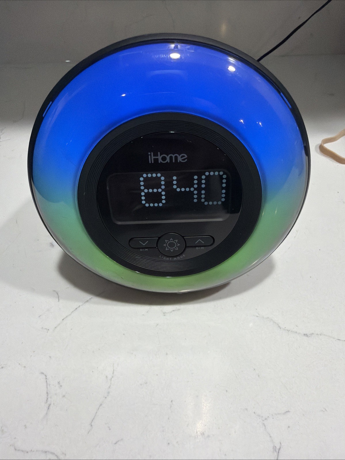 iHome iBT295 Bluetooth Color Changing Dual Alarm Clock Radio w/ Power Adapter