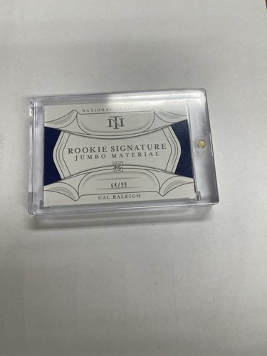 2022 National Treasures Cal Raleigh Auto Jumbo Material Booklet  64/99 RC