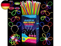 Knicklichter Party Set,100 StüCk LeuchtstäBe 130 Verbinder,Neon Knicklichter K