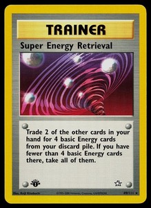 Super Energy Retrieval 89/111 Neo Genesis 1st Edition Rare Trainer