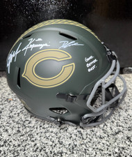 MONANGAI SWIFT & MOORE signed CHICAGO BEARS S2S Full Size Rep Helmet w/ COA JSA