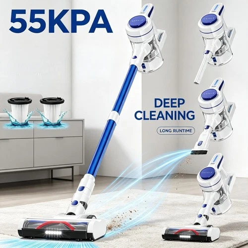Cordless Vacuum Cleaner 55KPA Lightweight Stick Pet Hair Hardwood Floor Carpet deal from eBay