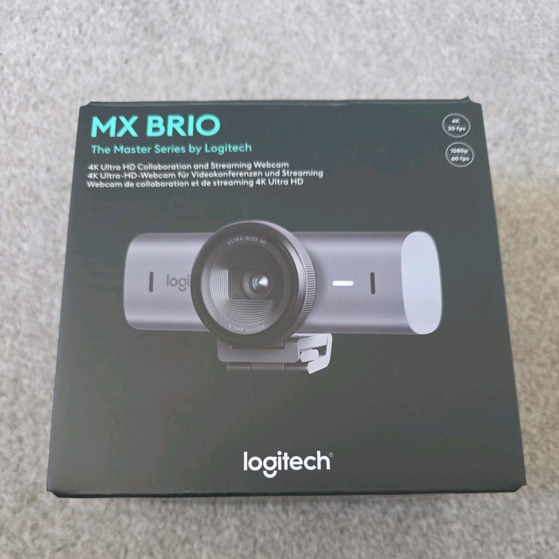Logitech MX Brio Ultra HD 4K Collaboration and Streaming Webcam, 1080p at 60 FPS