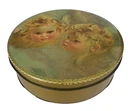 Scribbans-Kemp Vintage Round Biscuit Tin Cherub Angel Lithograph England