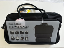 Bolso de Viaje Swissgear Weekender, Negro, 10.5" W x 18.5" L x 15" H, Nuevo