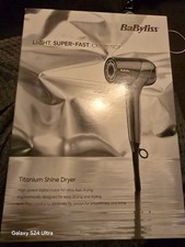 BaByliss Titanium Shine Hair Dryer 1600W Ionic Compact Frizz-Free Blow Dryer UK