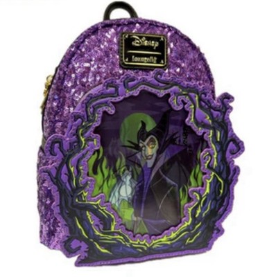 Disney Maleficent UK Exclusive Lenticular Sequined Loungefly Mini Backpack NWT