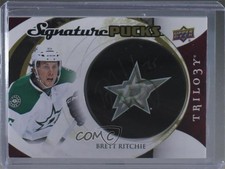 2015-16 Upper Deck Trilogy Signature Pucks Primary Logos Brett Ritchie Auto 0c2