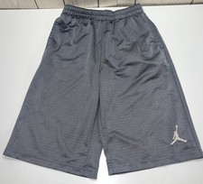 JORDAN Athletic Basketball Shorts Boys Kids Size Large L Gray Jumpman Logo
