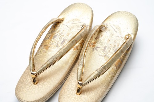 DEAR VANILLA AUTHENTIC JAPANESE VINTAGE ZORI KIMONO SANDALS 23.5cm US SIZE 6.5 - Picture 5 of 7