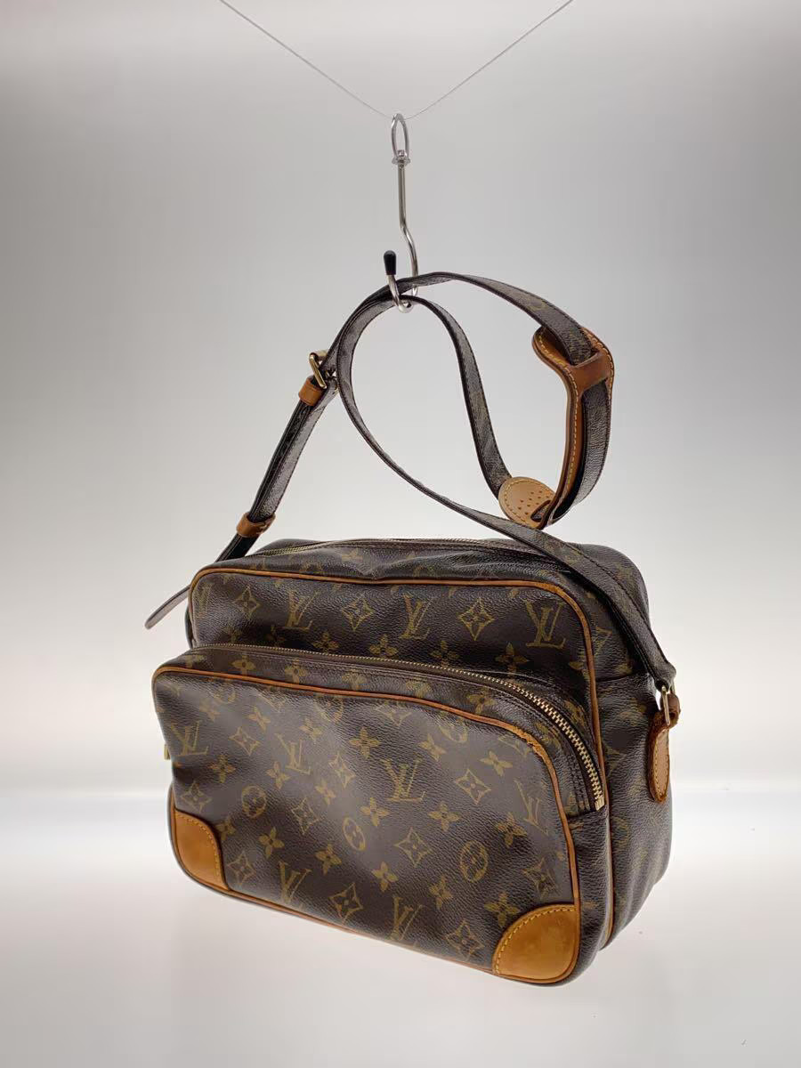 LOUIS VUITTON Nile Monogram Canvas PVC Bag Brown Pre-Owned from Japan
