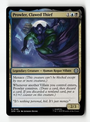 Prowler, Clawed Thief U - Marvel's Spider-Man 138 MP MTG