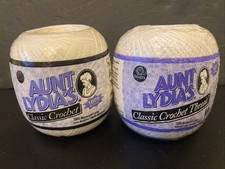 TWO balls 2 x 1000 Yards Aunt Lydia's Size 10 Classic Cotton Crochet Thread ball