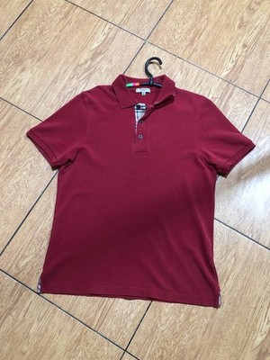 Burberry Brit Embroidered Logo Polo T-Shirt Size M Distressed Faded Luxury