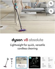 NEW Dyson V8 Absolute CORDLESS Stick Vacuum Cleaner - Nickel