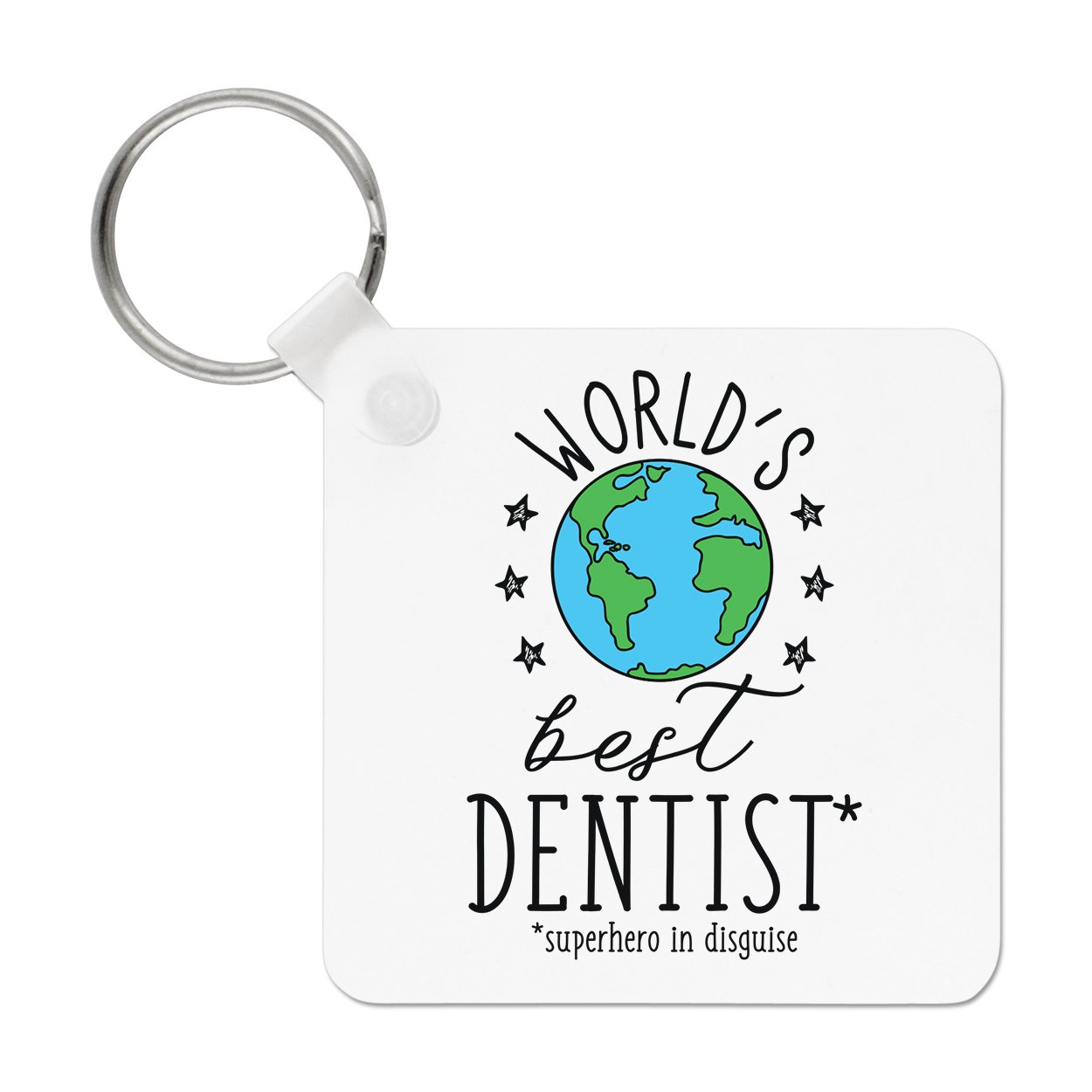 World's Best Dentist Keyring Key Chain Funny Joke Favourite Teeth