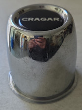 Vintage Cragar Center Cap Chrome Metal Steel 3.25h 3.5w Black Medallion Vintage Cragar Center Cap Chrome Metal Steel 3.25h 3.5w Black Medallion