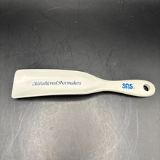Vintage Old Fashioned Shoemakers SAS Advertising Shoe Horn 7" Plastic USA White