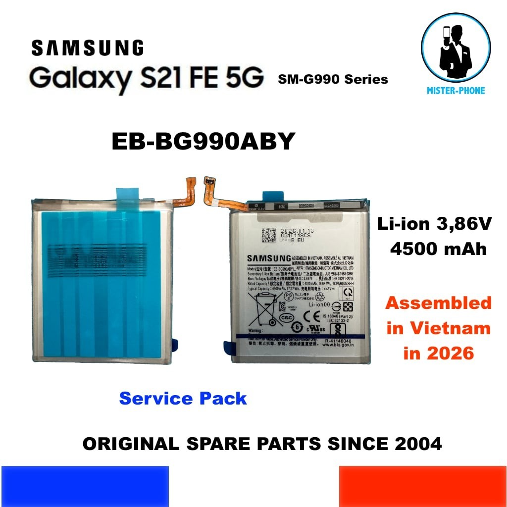 Batterie EB-BG990ABY Samsung Galaxy S21 FE 5G accumulateur interne SM-G990