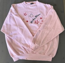 Vtg 80s Disney Mickey Unlimited Jerry Leigh Sweatshirt Pink Mickey Mouse XL