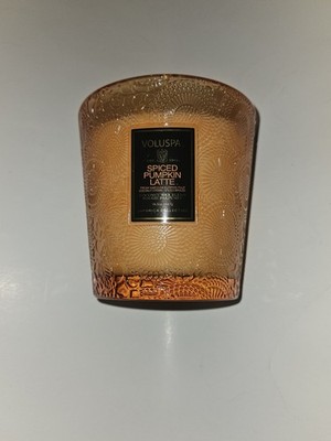 Voluspa 2 Wick Candle Spiced Pumpkin Latte Japonica Collection 16.5 Oz Glass NIB