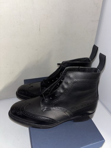 Trickers M7655 Black Leather Brogue Wingtip Country Boots Size 5 New 288 - 第 4/13 張圖片