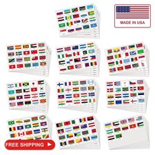 Eaezerav 960 Pcs World Flag Stickers 192 World Country Flags Mini National Flag
