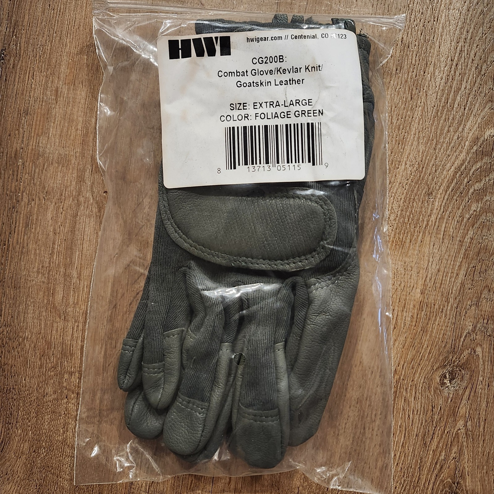 NEW MILITARY Army Combat Gloves Goat Skin Green Leather HWI X-LARGE HCG 0014