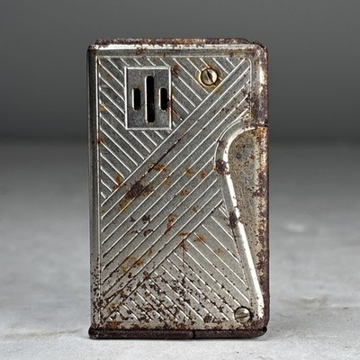 Rare Vintage Clinton Made In Austria Silver Squeeze Lighter | For Parts