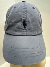 Polo Ralph Lauren Pony Lt Blue Cotton Adjustable Strap Baseball Hat Cap Adult