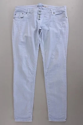 ⭐ Please pantalones para damas talla 44, XL azul algodón ⭐ - Imagen 1 de 4
