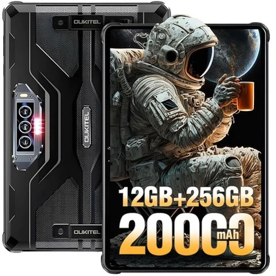 OUKITEL RT8 Outdoor Tablet 20000 mAh 256GB Android 14 11 Zoll Rugged Tablet GPS