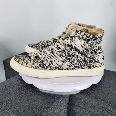 Converse Chuck Taylor All Star Shoes Womens Size 10 Cream Black High Top Canvas